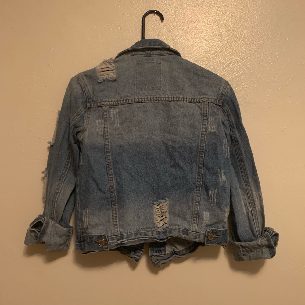Distressed jean jacket - Picture 2 of 3